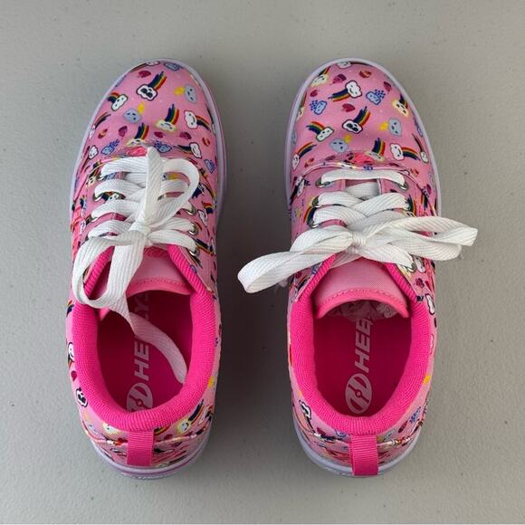 HEELYS Pro 20 Girls Skate Roller Sneakers Shoe Youth Size 5 Light Pink/Rainbow - Picture 7 of 11